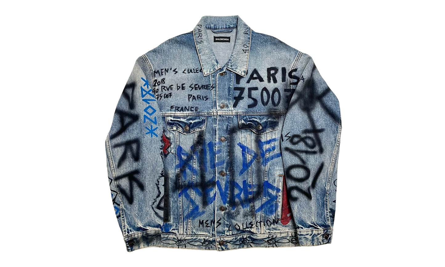 2018 Graffiti Denim Jacket "Indigo" 558824 TXE08 4773