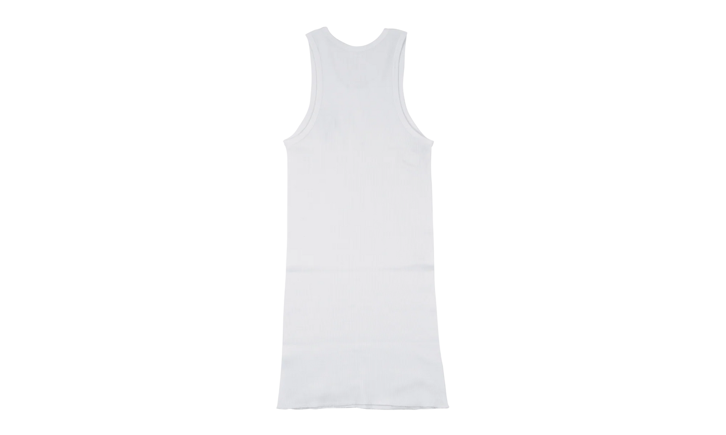 Art Basel Pink Crystal Cross Tank Top "White" CHRM0674