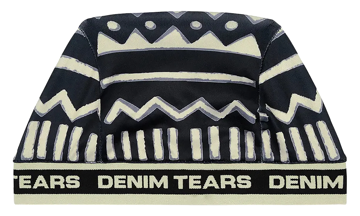 5Q Mudcloth Skully Hat "Black" DT432