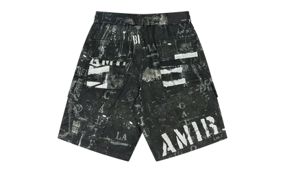 Army Stencil Cargo Shorts "Black" PF22MPB006_Black