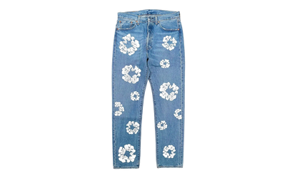 Levi's 501 Cotton Wreath Logo Jeans "Light Wash / Indigo / White" DT303