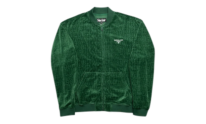 Croc Jacquard Velour Track Jacket "Green" SMT223 GRN