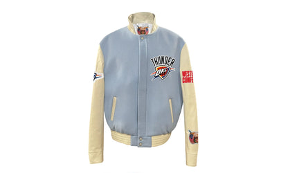 Oklahoma City Thunder Wool & Leather Varsity Jacket "Baby Blue" NBA OKL THU 104