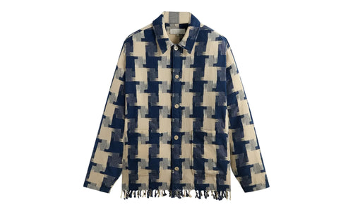 Jumbo Houndstooth Overshirt "Cyanotype" KHM032076 424