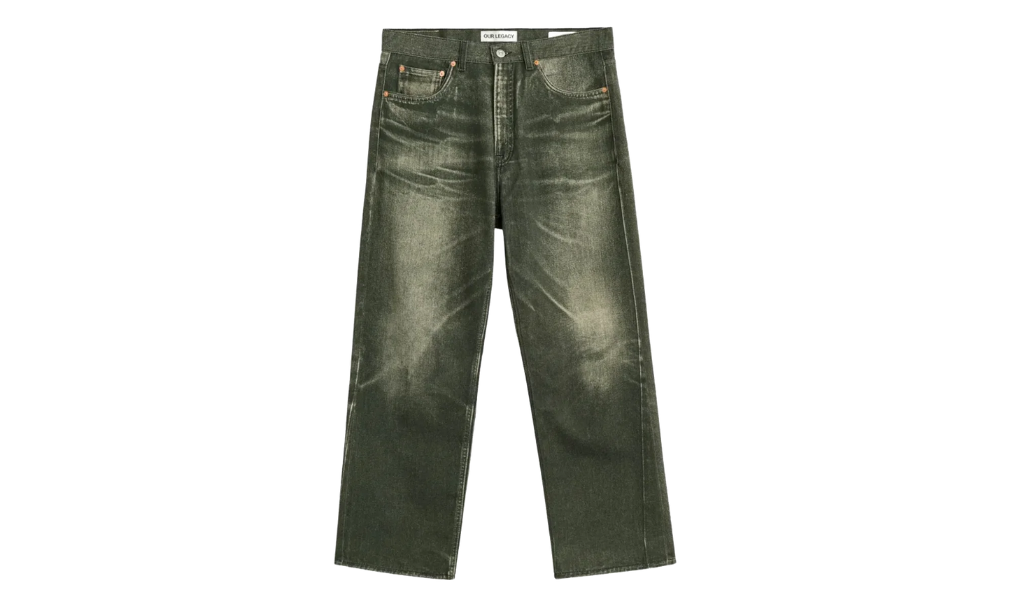 Digital Aurora Print Third Cut Jeans "Black" M2265TD