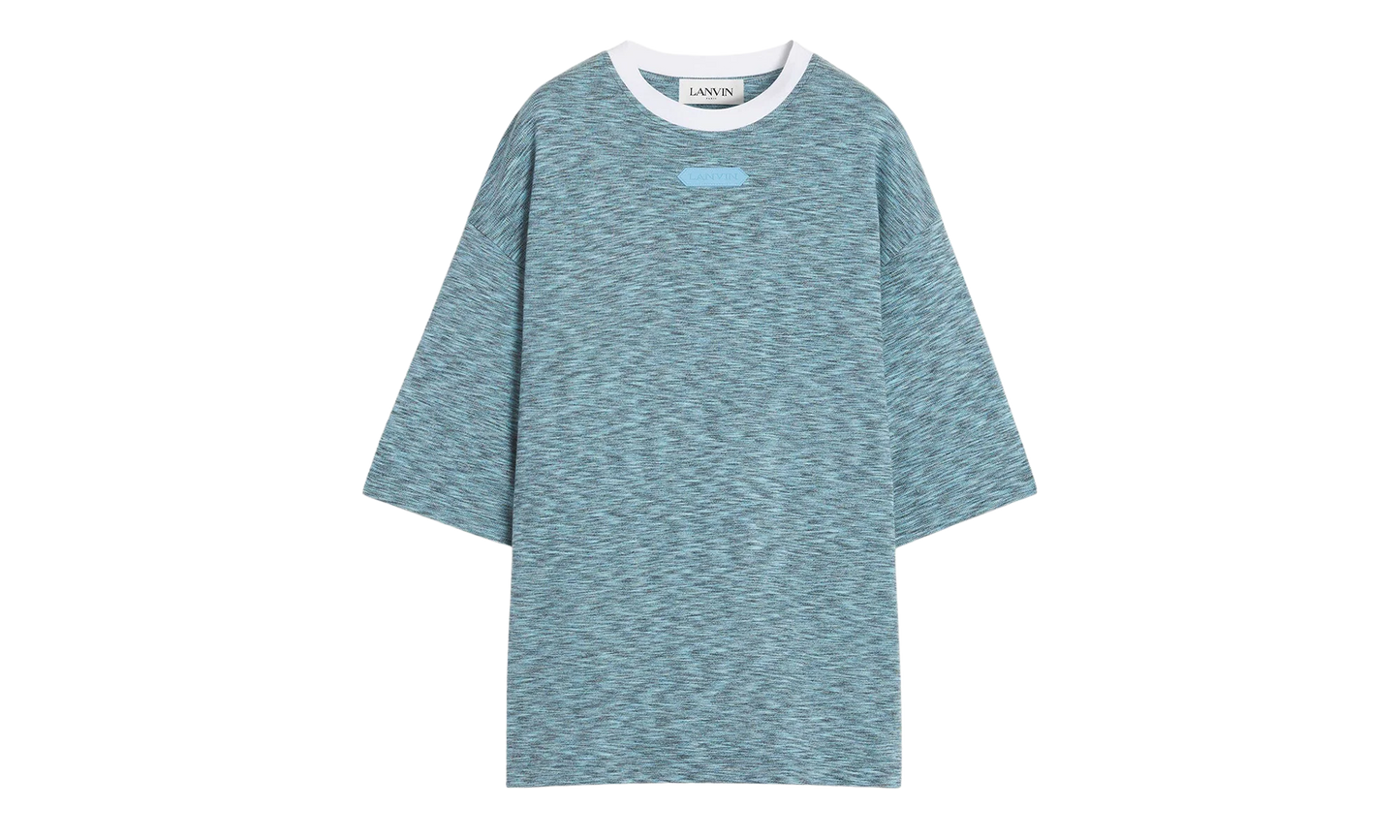 KNIT T-SHIRT "BLUE CHINÉ" RM TS0026 J098 P24 474