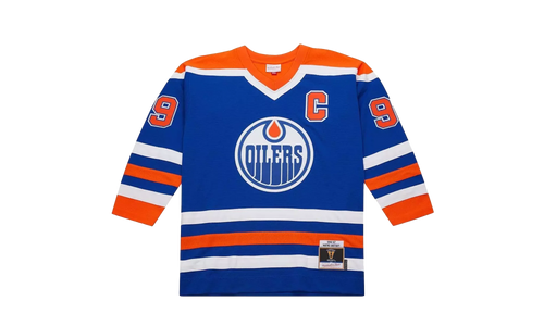 NHL Wayne Gretzky Dark Jersey "1986 Edmonton Oilers - Royal" JY9050 EDOROYA
