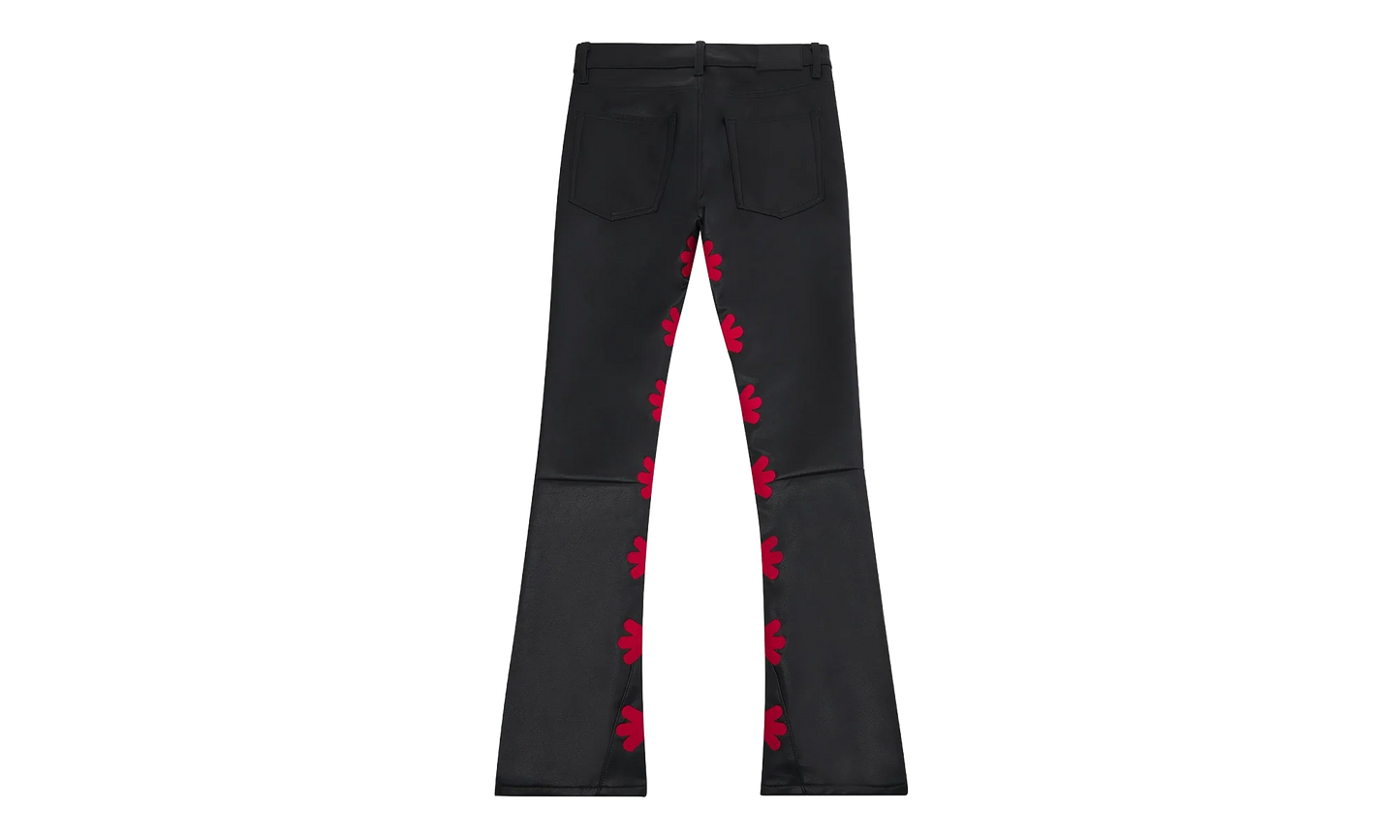 Leather Pant "Red / Black" LSLPBR