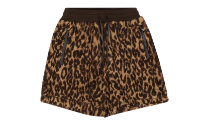 Printed Leopard Fleece Shorts "Brown" MKSS03 242