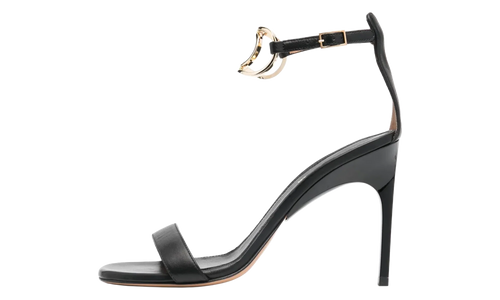 Gold Paperclip Leather High Sandal WMNS "Gold" OWIH045S23LEA0011076