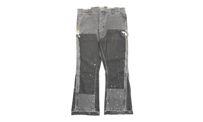 LA Carpenter Pants Flare Paint Splatter "Charcoal Multi" GD135