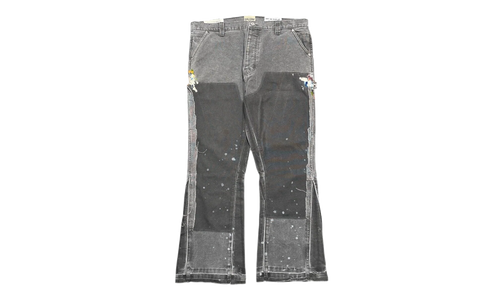 LA Carpenter Pants Flare Paint Splatter "Charcoal Multi" GD135