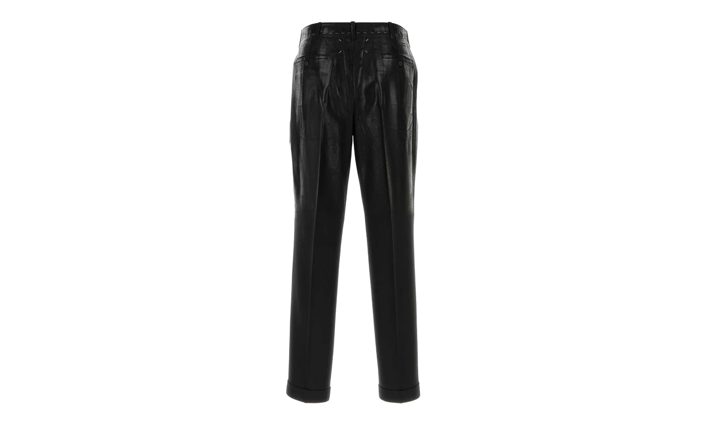 Coated Pleated Trousers "Black" S50KA0702M35745900