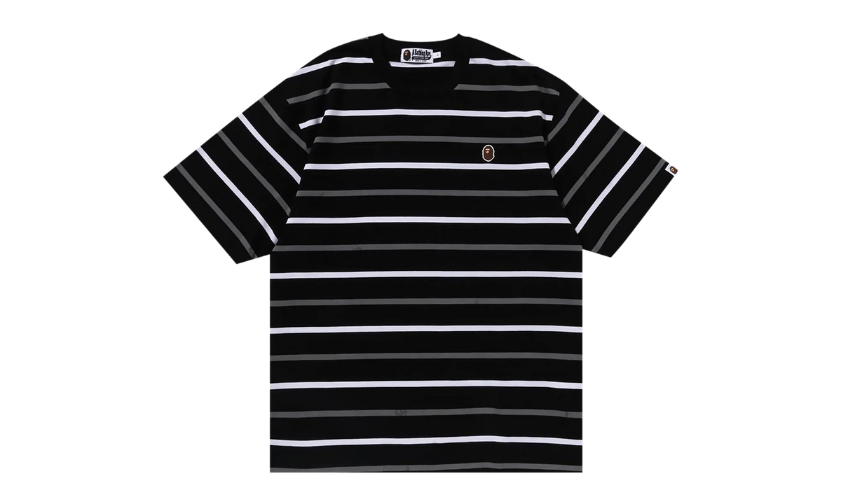 Ape Head One Point Stripe Tee "Black" 1J80 109 070 BLACK