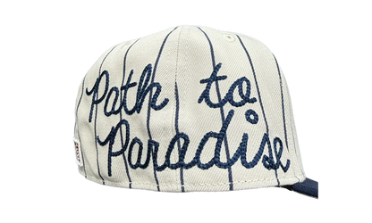 Path To Paradise Baseball Fitted Hat "White / Blue" HSR112
