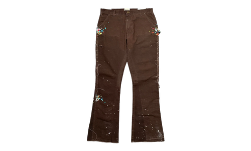 LA Flare Carpenter Pants Paint Splatter "Dark Brown Multi" GDLFCDB