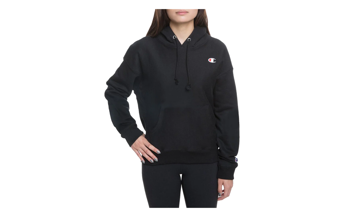 Reverse Weave C Logo Regular Fit Pullover Hoodie WMNS "Black" GF757 003