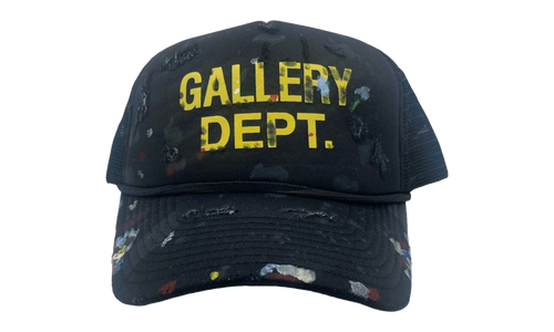 Distressed Paint Splatter Trucker Hat "Black" GD133