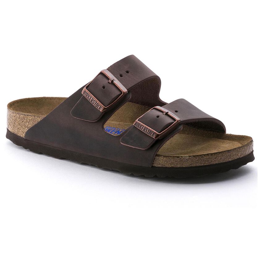 Arizona Oiled Leather Soft Footbed Sandal in Habana