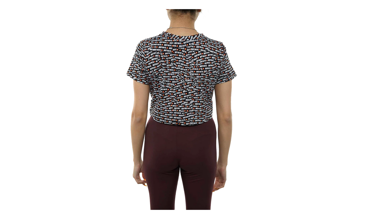 JDI Anniversary AOP Crop Top WMNS "Black / White - Orange" AQ0249 010
