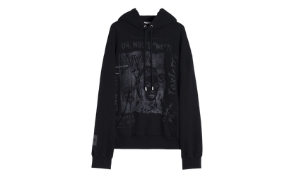 PRINTED KNIT HOODIE "Black" RU HO0005 J117 P24 10