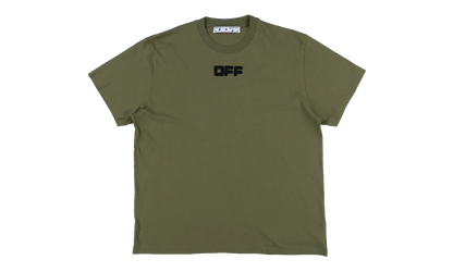 Logo Printing Round Neck Loose Short Sleeve "Olive / Black" OMAA038F21JER0015510