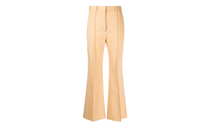 VIRGIN WOOL FLARED TROUSERS "EGGSHELL" RW TR0014 4885 P23 004