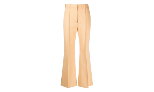 VIRGIN WOOL FLARED TROUSERS "EGGSHELL" RW TR0014 4885 P23 004