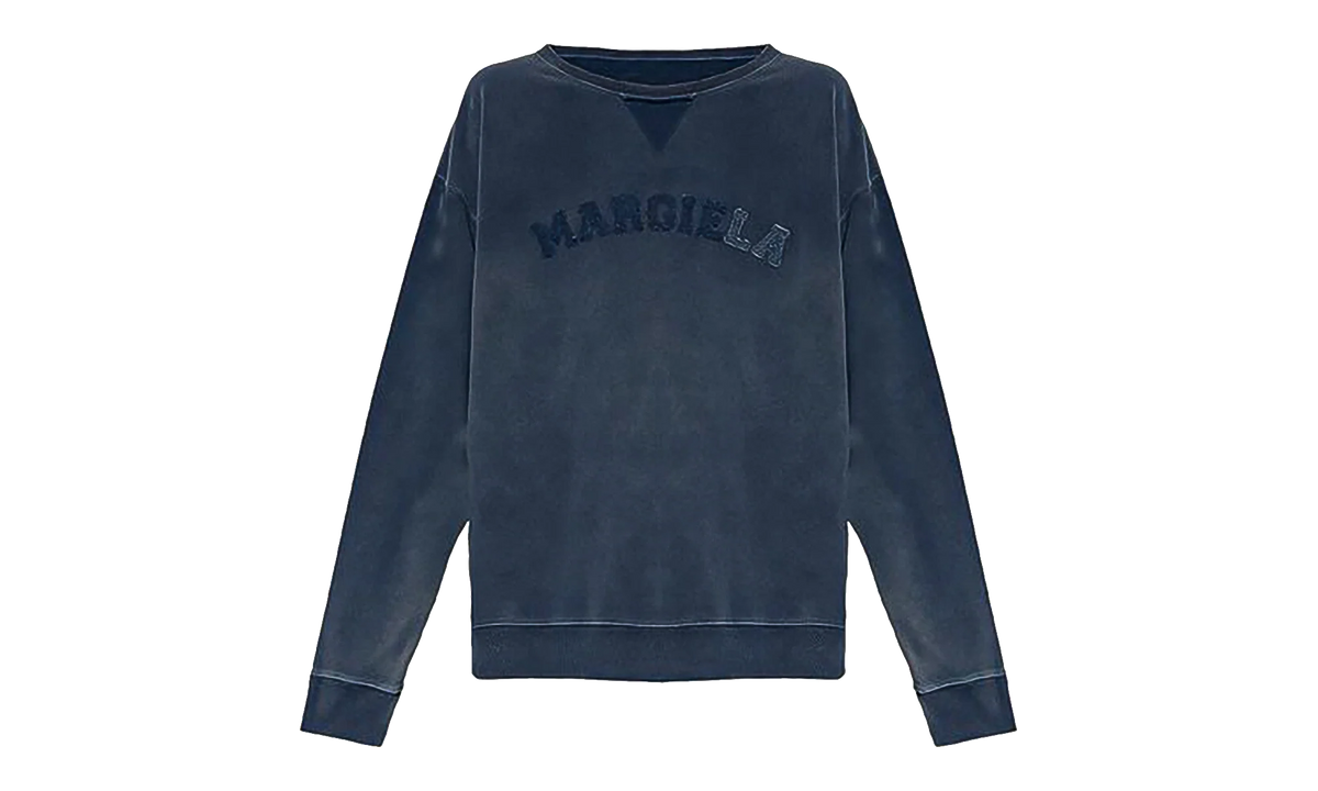 Logo Embroidered Dyed Sweatshirt "Washed Blue" S50GU0209S25570469