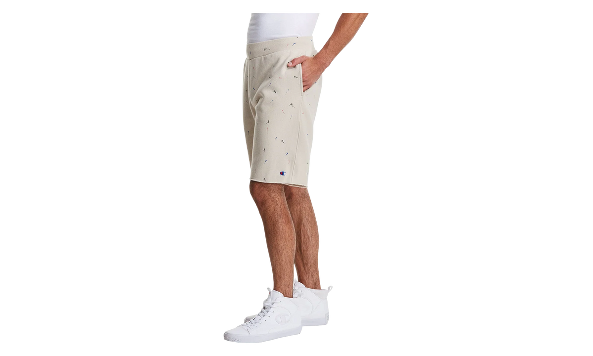 C-Life Reverse Weave Paint Splatter Shorts "Pebblestone" 825977 AZXC