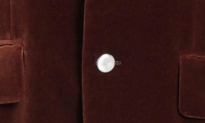 Velvet Suit Jacket "Brown" PMEN024F22FAB0016060