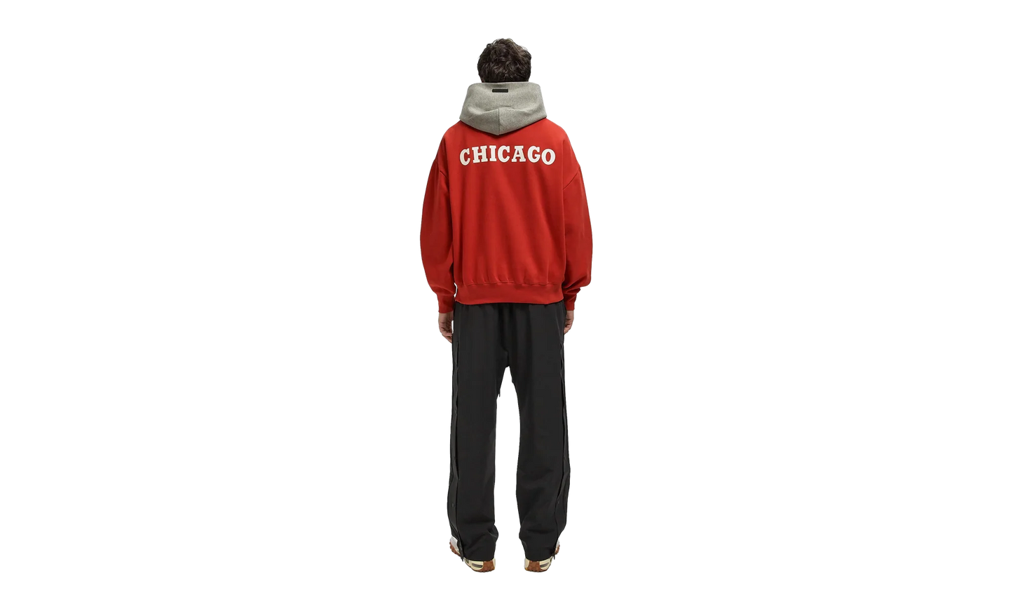 BULLS SPORTS FIT HOODIE "RED / CONCRETE HEATHER" 192NB256406F