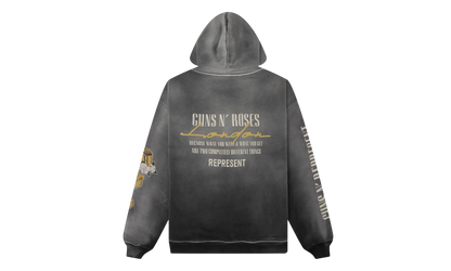 Represent Guns N' Roses Cross Zip Hoodie "Stained Black" MLM100760 04