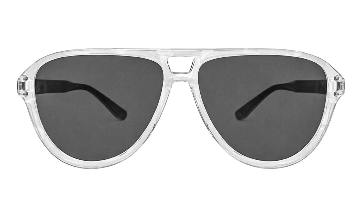 Aviator Logo Sunglasses "White / Black / Silver" XA41764AC WBS