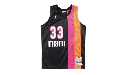 NBA Alonzo Mourning Authentic Jersey "2005-06 Miami Heat Alternate - Black" AJY4EL18032 MHEBLCK05AMO