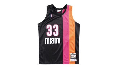 NBA Alonzo Mourning Authentic Jersey "2005-06 Miami Heat Alternate - Black" AJY4EL18032 MHEBLCK05AMO
