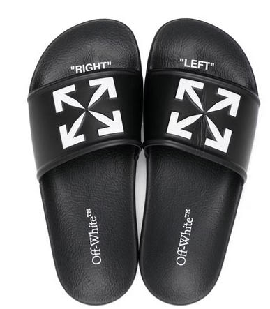 Arrow Pool Slides Black White