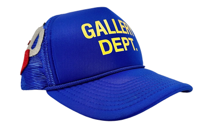 Logo Trucker Hat (4 G Patch Custom) "Blue Yellow" Qw