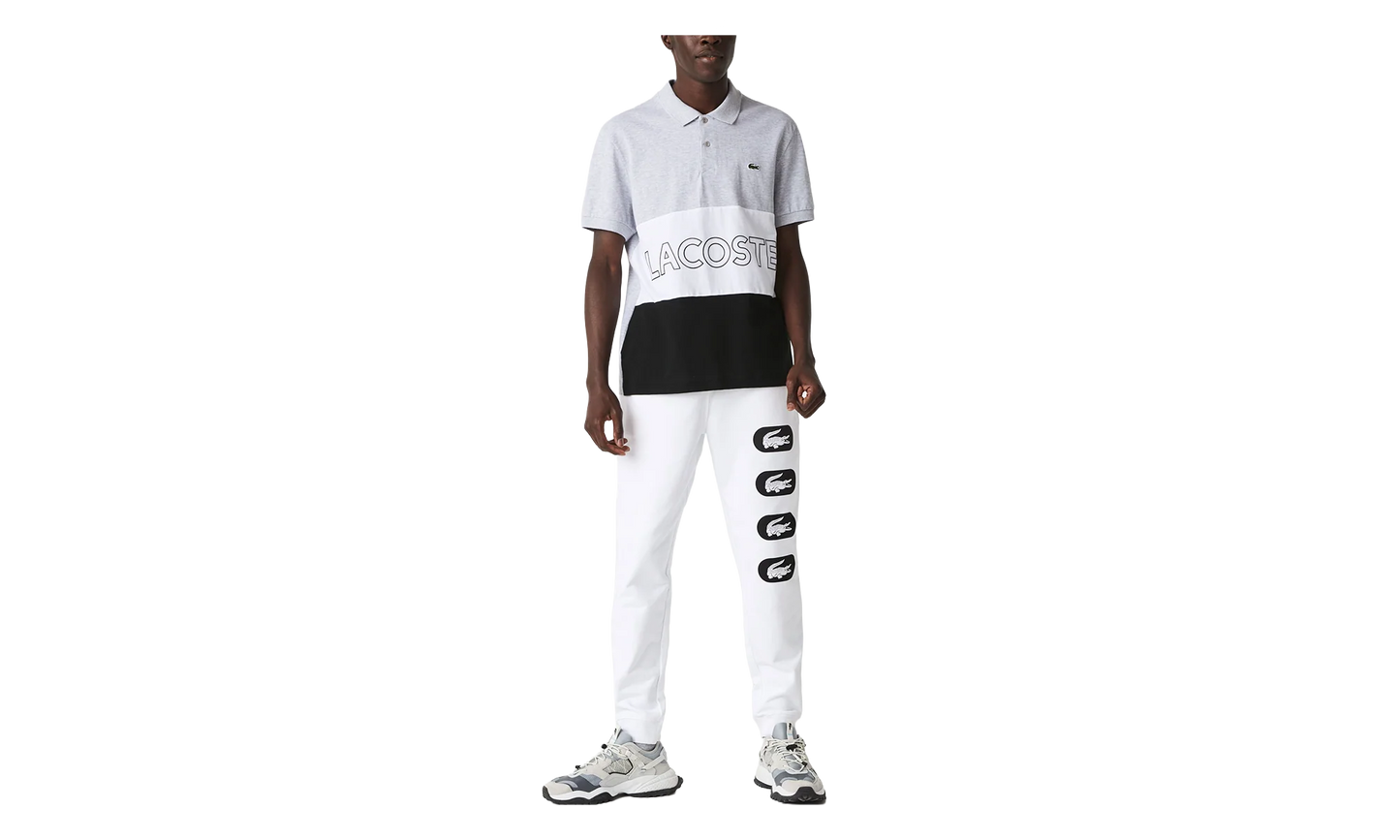 Crocodile Print Fleece Jogging Pants "White / Black" XH7063 51 001