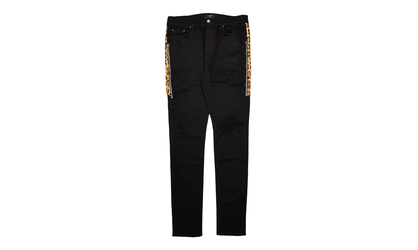 Half Track Broken Jeans "Black Leopard" S0M01154SD BLA