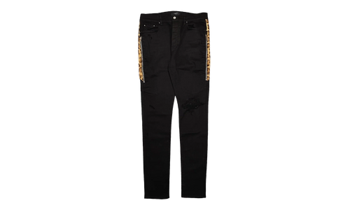 Half Track Broken Jeans "Black Leopard" S0M01154SD BLA