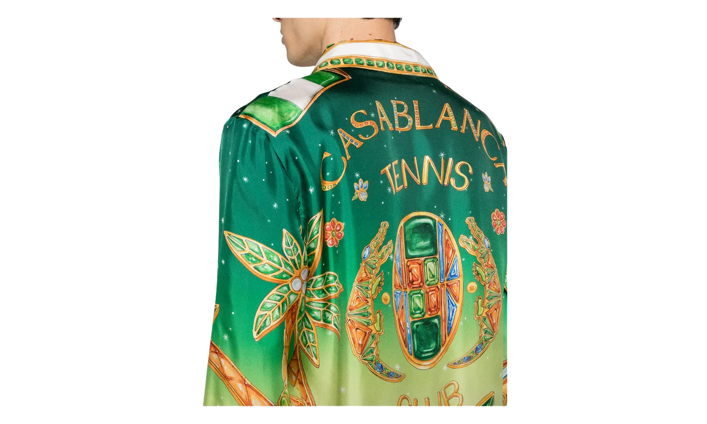 Cuban Collar Long-Sleeve Shirt "Joyaux D'Afrique" MS24 SH 006 01 JOYA