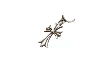 Tiny CH Cross Hoop Earring "Single Earring - Silver" CHRM0670