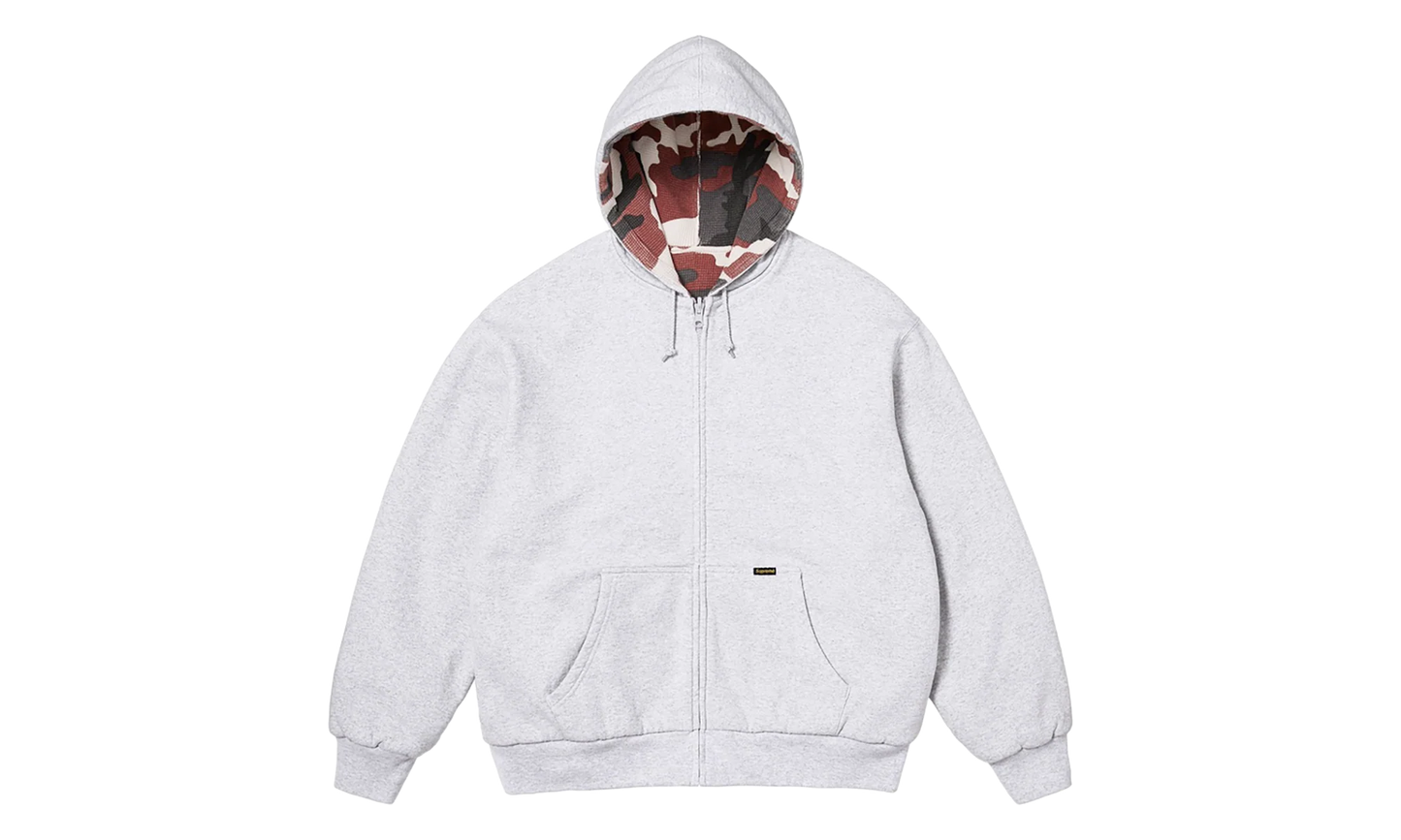Reversible Work Zip Up Hooded Sweatshirt "FW25 - Heather Grey" SU26974