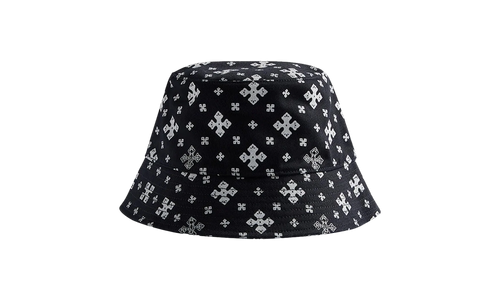 Cross Bandana Bucket Hat "Black/White" PF24HA030120119