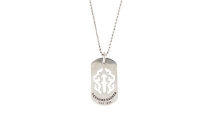 CUT OUT DAGGER DOG TAG & Ball Chain "Silver" CHRM0663