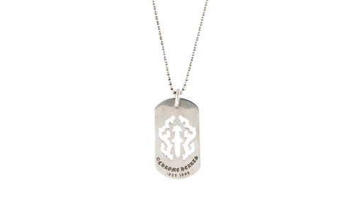 CUT OUT DAGGER DOG TAG & Ball Chain "Silver" CHRM0663
