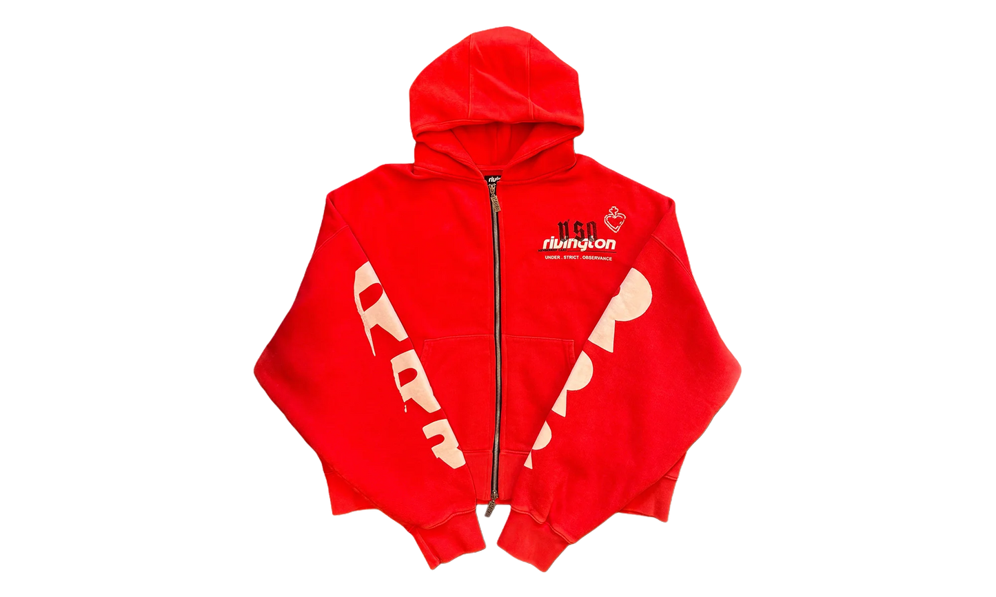 MEMBERSHIP USO ZIP HOODIE "Red" RIV03