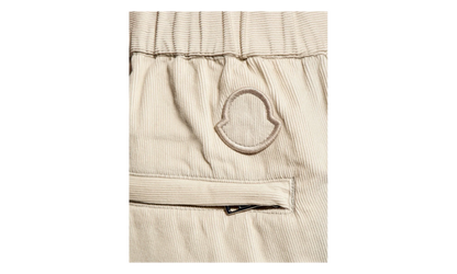Elasticated-Waist Corduroy Trousers "White" MON05