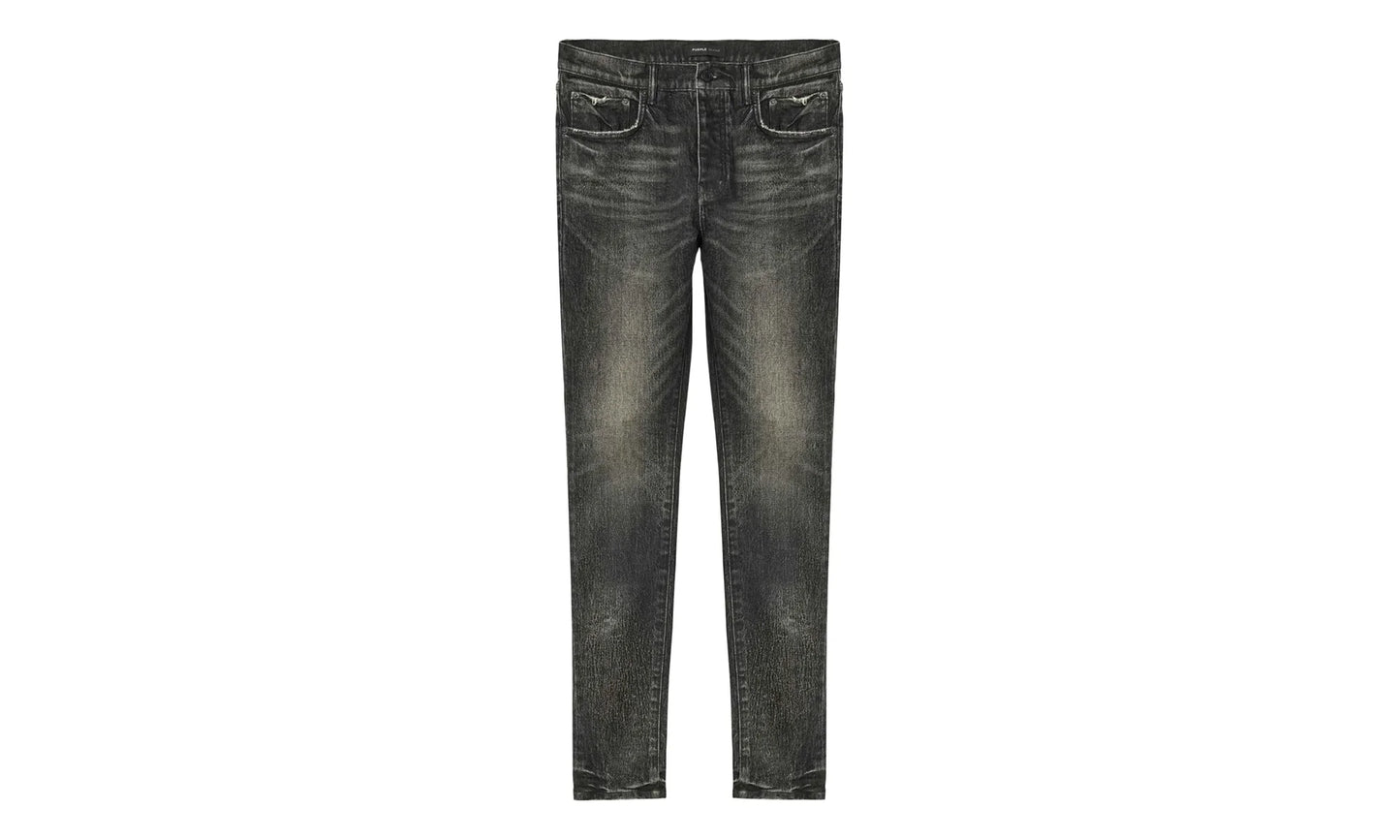 Crackle Coated Denim "Black" P001 SIWC424